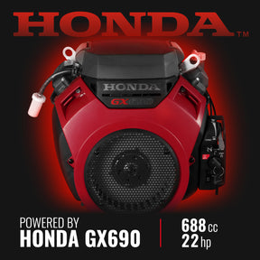 HONDA GX690 22HP 688cc Twin Cylinder Gasoline Engine Powered 7” Hydraulic Feeding Wood Chipper, DCH7