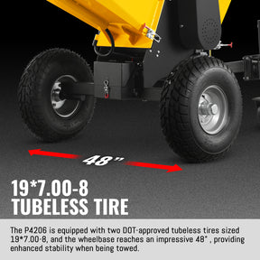 6 inch E-start DUCAR 420cc 15hp Gasoline Engine Powered Drum Wood Chipper, P4206