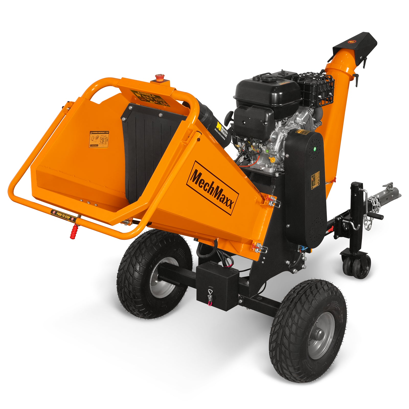 6 inch E-start ZONSEN 459cc 15hp Gasoline Engine Powered Drum Wood Chipper , P4206