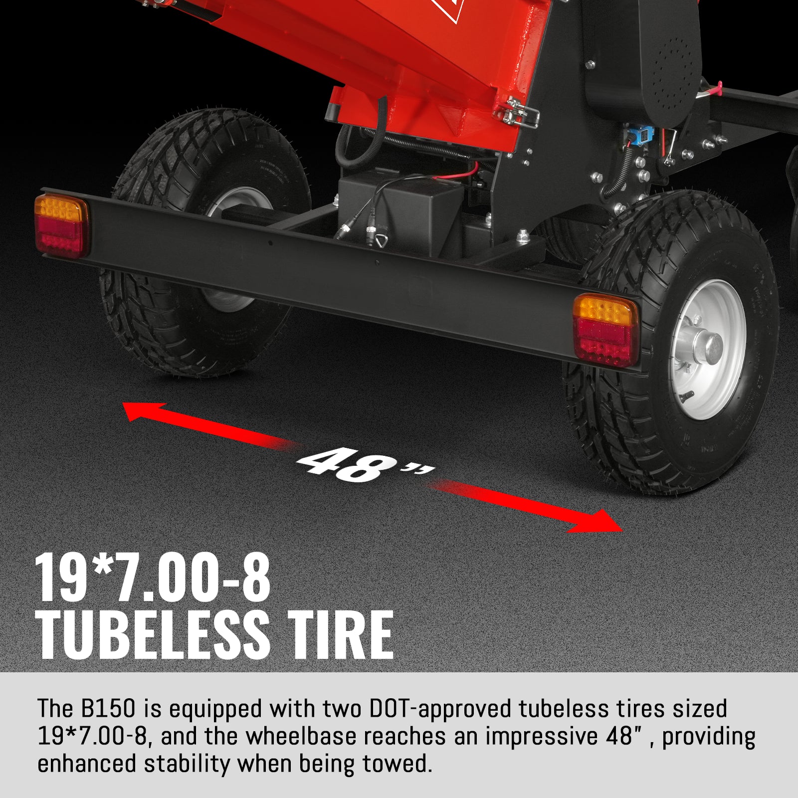 6 inch ZONSEN E-Start 459cc 15hp Gas Powered 4 - Wheel Drum Wood Chipper with Taillight , B150