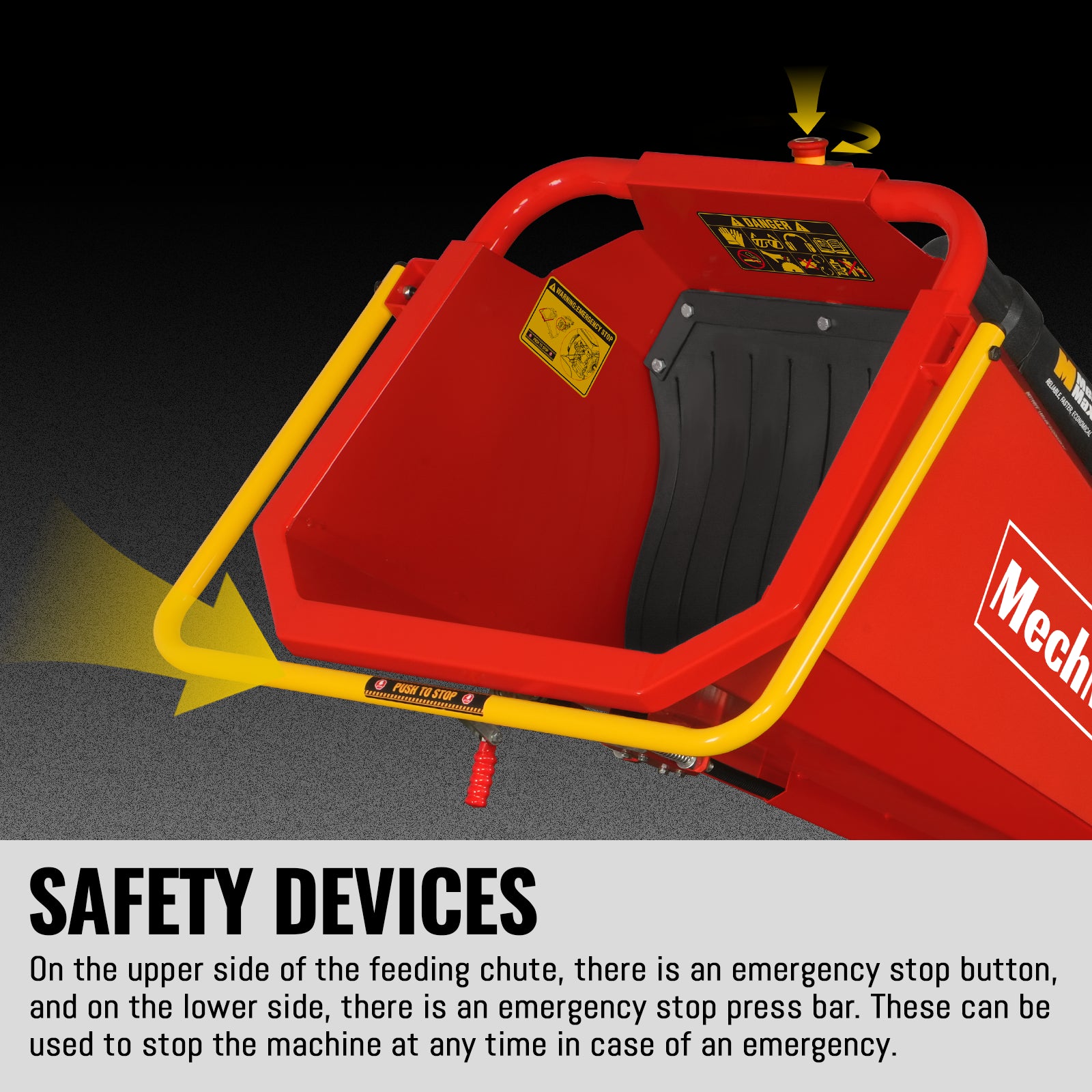 6 inch ZONSEN E-Start 459cc 15hp Gas Powered 4 - Wheel Drum Wood Chipper with Taillight , B150