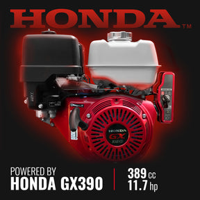 6 inch HONDA E-Start Gasoline Engine Powered 4 - Wheel Drum Wood Chipper with Taillight , B150