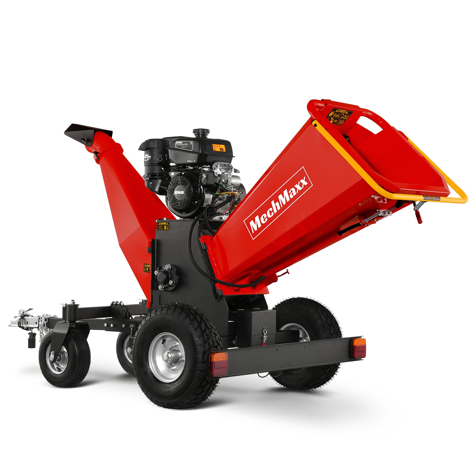 6 inch KOHLER E-Start 429cc 14HP Gas Powered 4 - Wheel Drum Wood Chipp