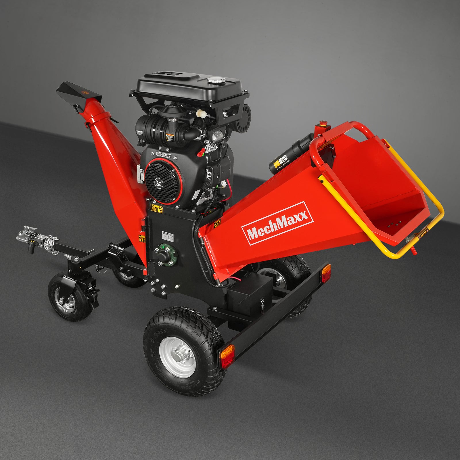 8 inch ZONSEN E-Start 1000cc 35hp Gas Powered 4 - Wheel Drum Wood Chipper with Taillight , B200