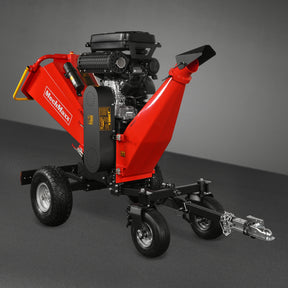 8 inch ZONSEN E-Start 1000cc 35hp Gas Powered 4 - Wheel Drum Wood Chipper with Taillight , B200