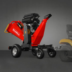 8 inch ZONSEN E-Start 1000cc 35hp Gas Powered 4 - Wheel Drum Wood Chipper with Taillight , B200