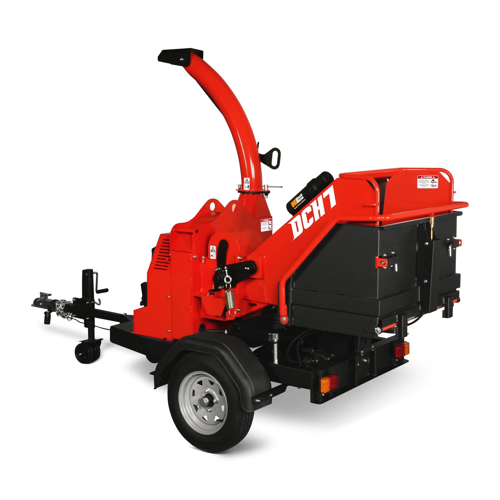 25hp 713cc Twin Cylinder DUCAR Petrol Engine 7'' Hydraulic Feeding Wood Chipper, DCH7