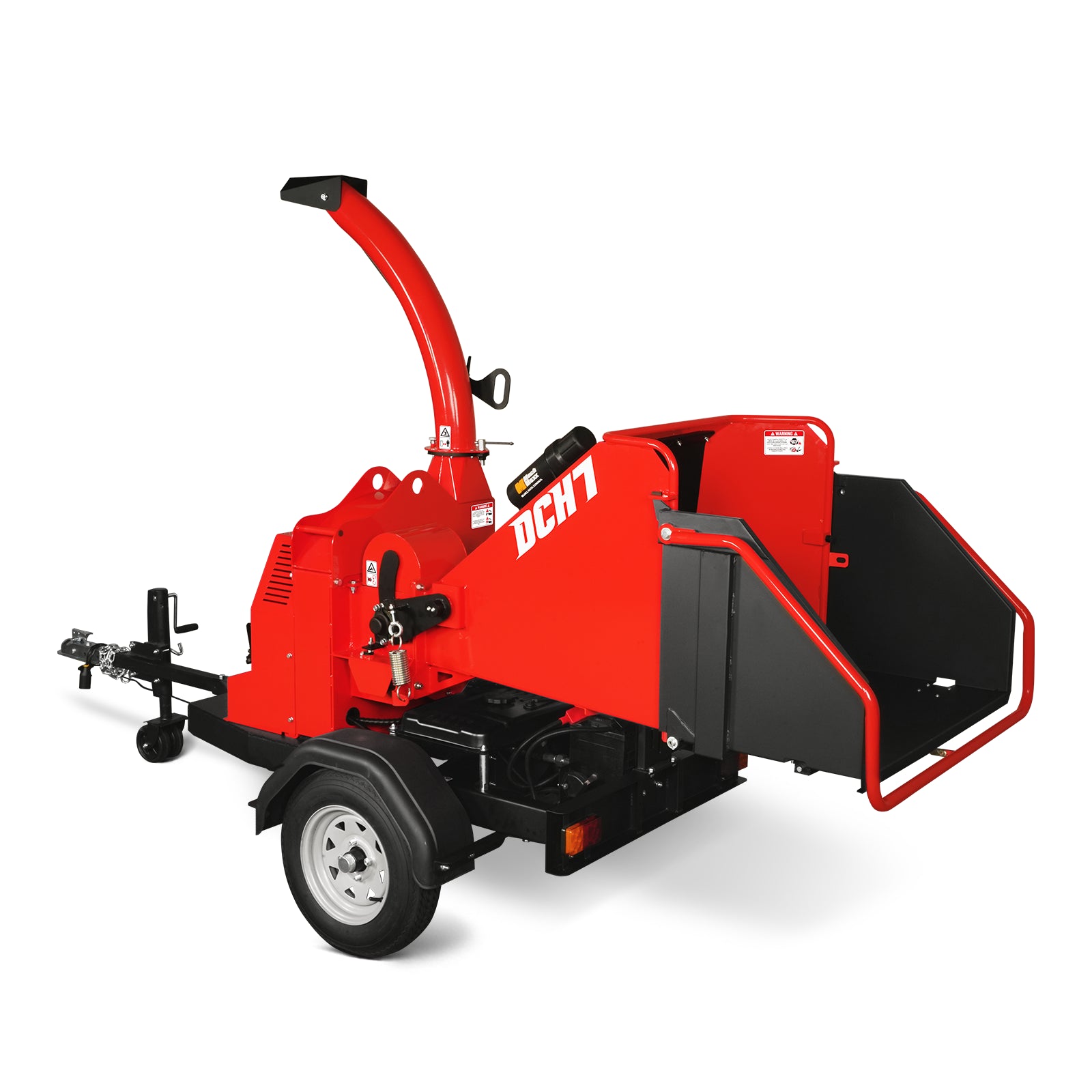 25hp 713cc Twin Cylinder DUCAR Petrol Engine 7'' Hydraulic Feeding Wood Chipper, DCH7