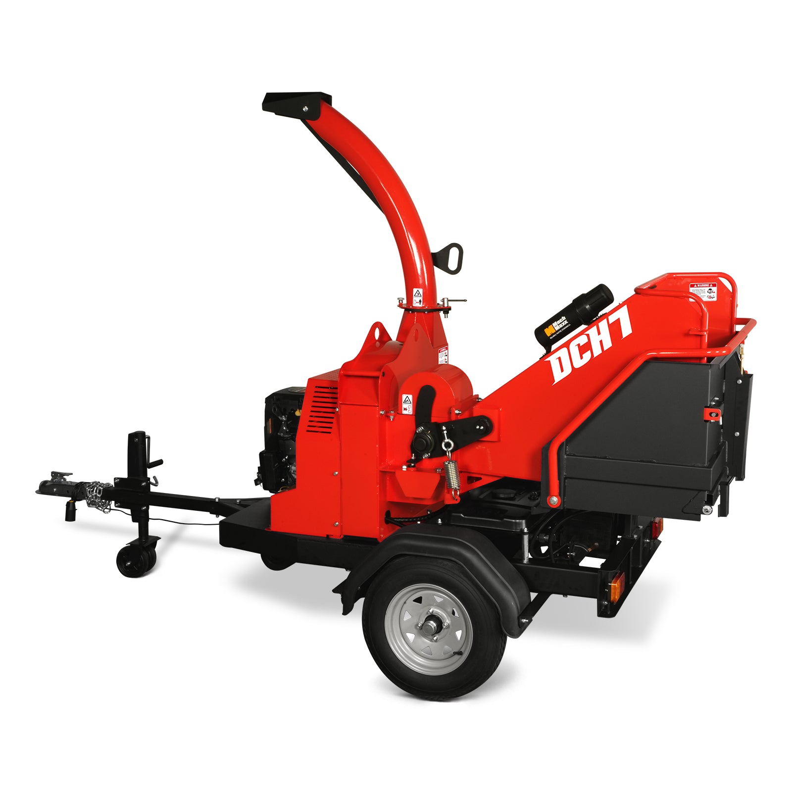 25hp 713cc Twin Cylinder DUCAR Petrol Engine 7'' Hydraulic Feeding Wood Chipper, DCH7