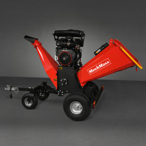 8 inch ZONSEN E-Start 999cc 35hp Gas Powered 4 - Wheel Drum Wood Chipper with Taillight , B200