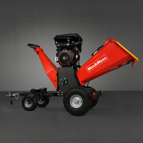 8 inch ZONSEN E-Start 999cc 35hp Gas Powered 4 - Wheel Drum Wood Chipper with Taillight , B200