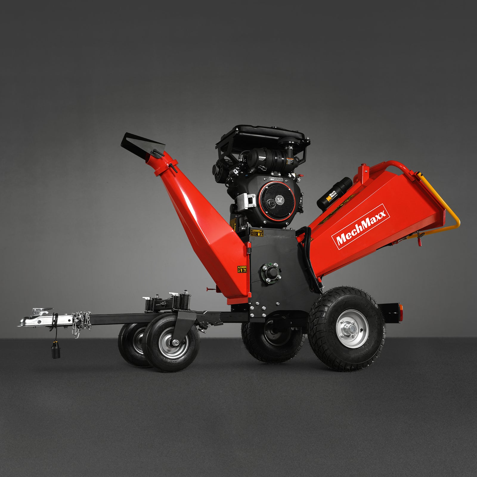 8 inch ZONSEN E-Start 999cc 35hp Gas Powered 4 - Wheel Drum Wood Chipper with Taillight , B200