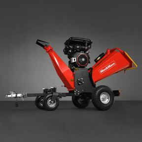 8 inch ZONSEN E-Start 999cc 35hp Gas Powered 4 - Wheel Drum Wood Chipper with Taillight , B200