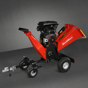 8 inch ZONSEN E-Start 999cc 35hp Gas Powered 4 - Wheel Drum Wood Chipper with Taillight , B200