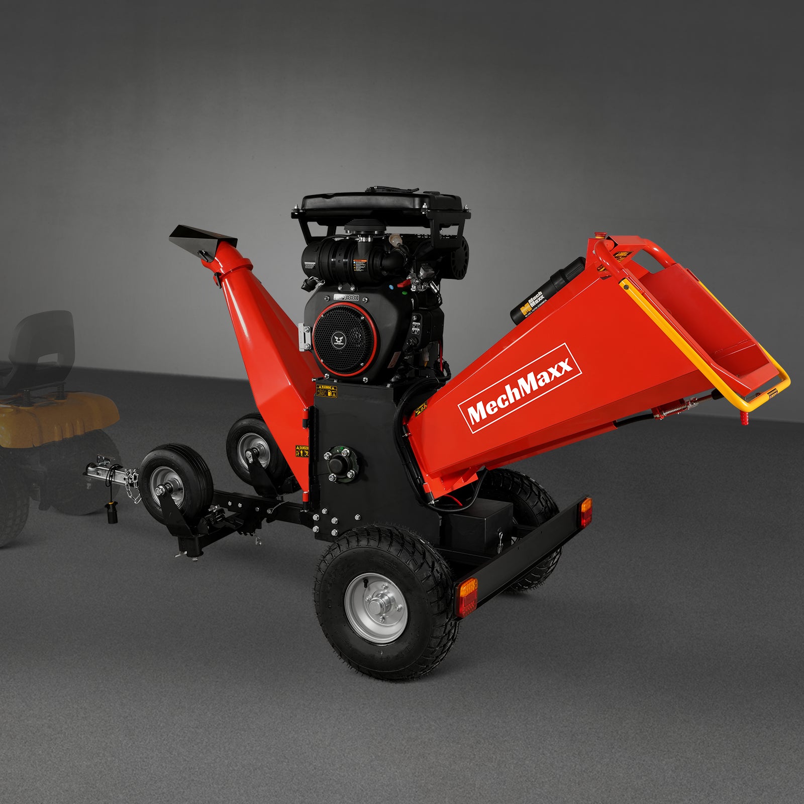 8 inch ZONSEN E-Start 999cc 35hp Gas Powered 4 - Wheel Drum Wood Chipper with Taillight , B200