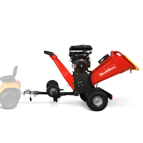 8 inch ZONSEN E-Start 999cc 35hp Gas Powered 4 - Wheel Drum Wood Chipper with Taillight , B200