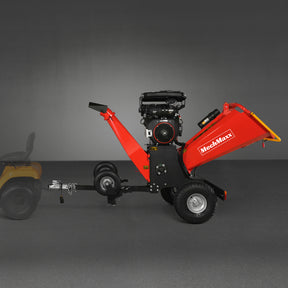 8 inch ZONSEN E-Start 999cc 35hp Gas Powered 4 - Wheel Drum Wood Chipper with Taillight , B200