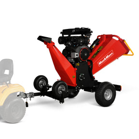 8 inch ZONSEN E-Start 999cc 35hp Gas Powered 4 - Wheel Drum Wood Chipper with Taillight , B200