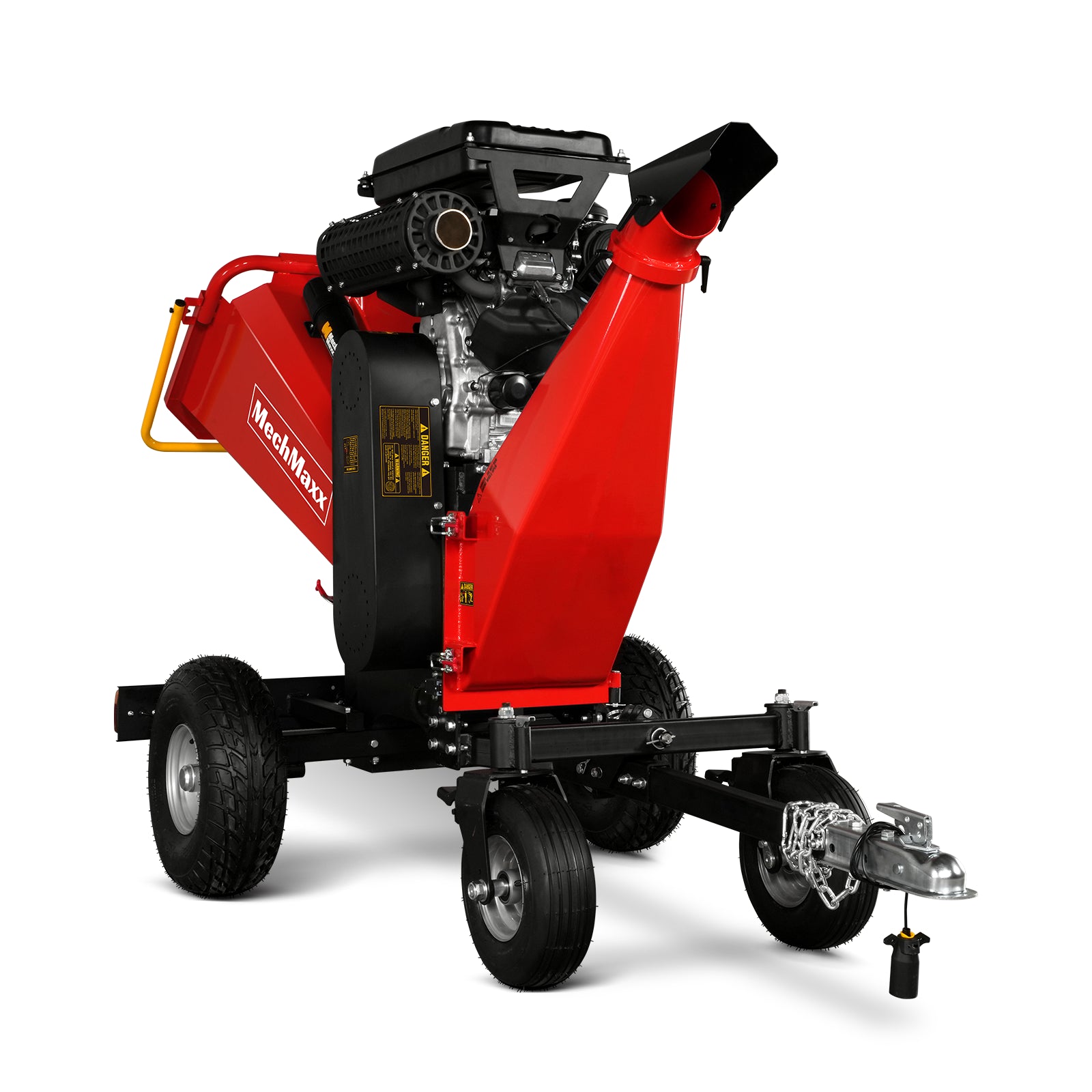 8 inch ZONSEN E-Start 999cc 35hp Gas Powered 4 - Wheel Drum Wood Chipper with Taillight , B200