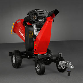 8 inch ZONSEN E-Start 999cc 35hp Gas Powered 4 - Wheel Drum Wood Chipper with Taillight , B200