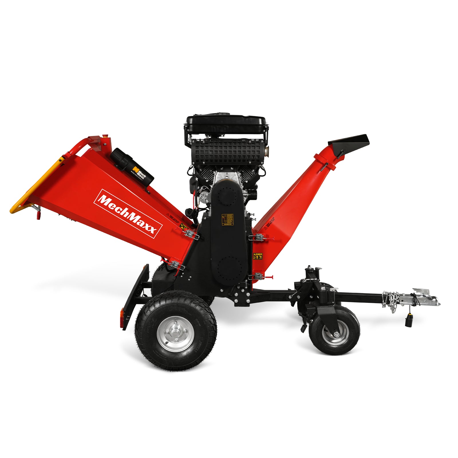 8 inch ZONSEN E-Start 999cc 35hp Gas Powered 4 - Wheel Drum Wood Chipper with Taillight , B200