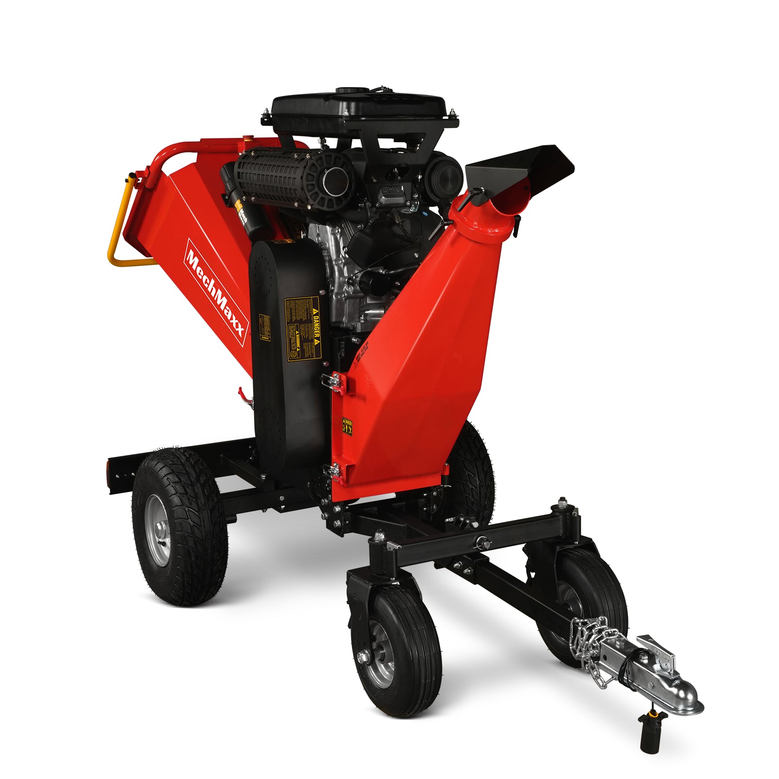 8 inch ZONSEN E-Start 999cc 35hp Gas Powered 4 - Wheel Drum Wood Chipper with Taillight , B200