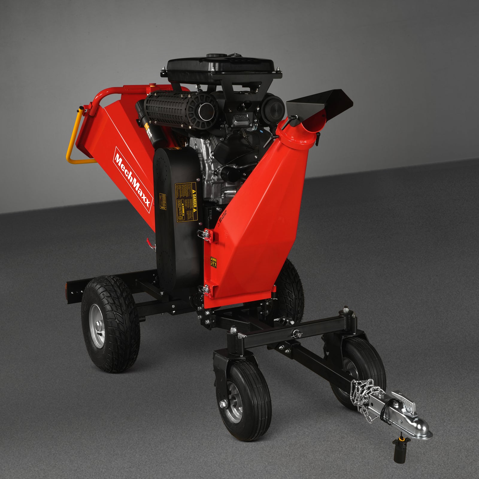 8 inch ZONSEN E-Start 999cc 35hp Gas Powered 4 - Wheel Drum Wood Chipper with Taillight , B200