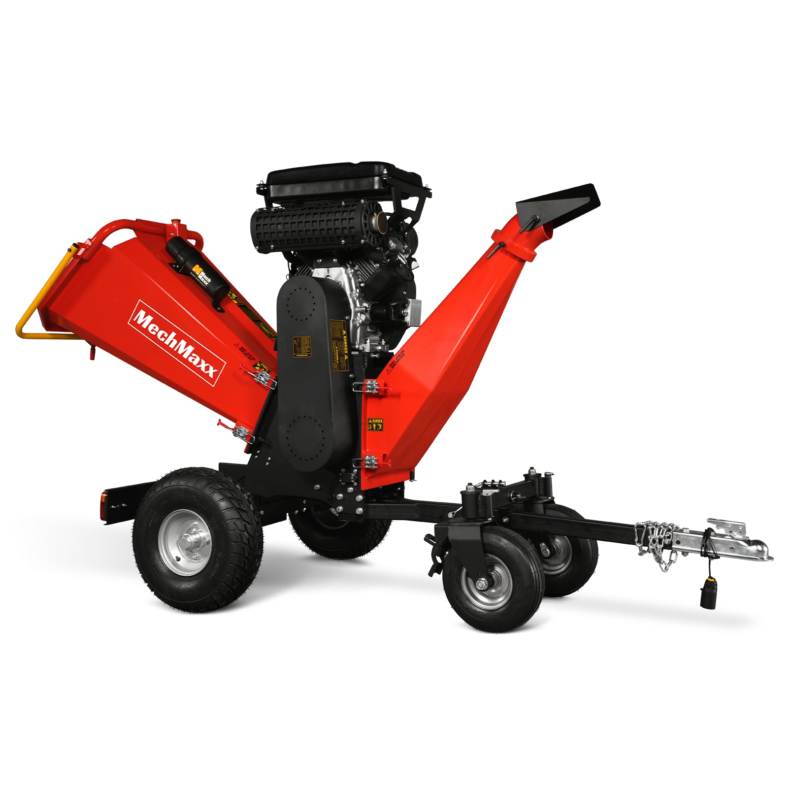 8 inch ZONSEN E-Start 999cc 35hp Gas Powered 4 - Wheel Drum Wood Chipper with Taillight , B200