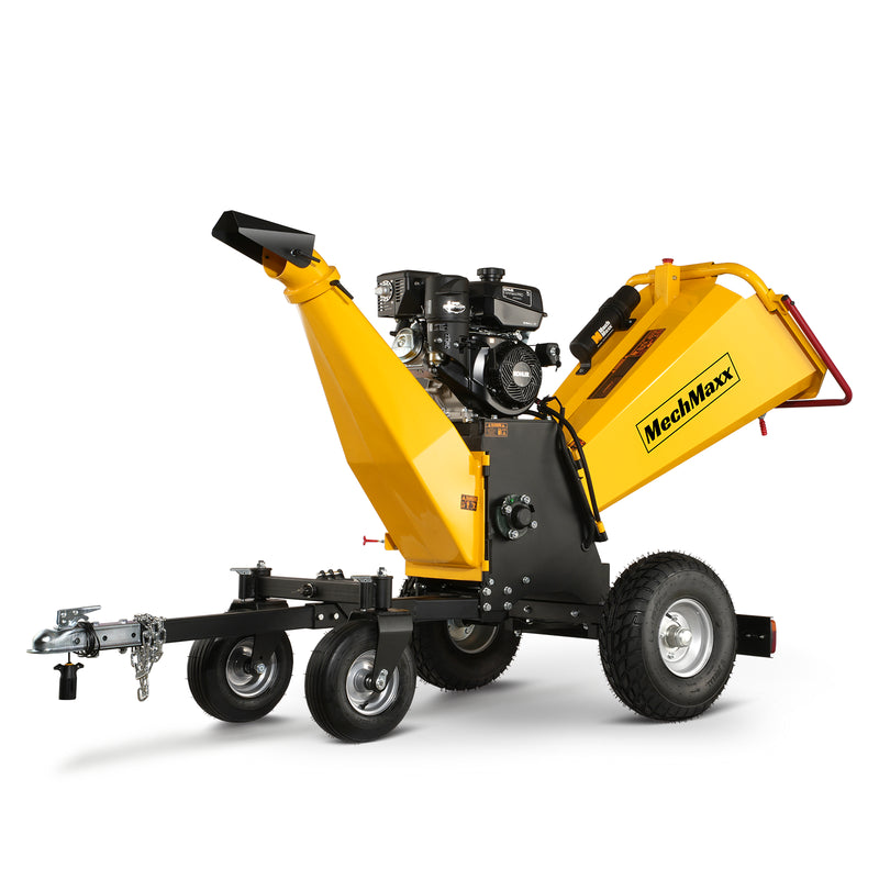 6 inch E-start KOHLER 429cc 14hp Gas Powered 4 - Wheel Drum Wood chipper with Taillight; Model B150