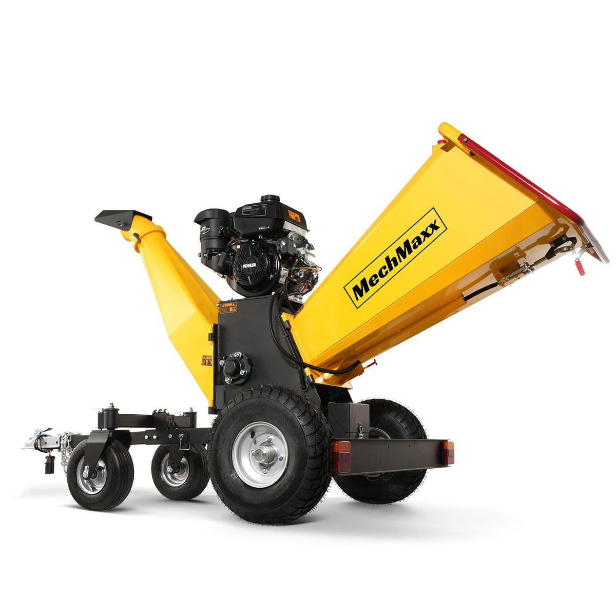 6 inch E-start KOHLER 429cc 14hp Gas Powered 4 - Wheel Drum Wood chipper with Taillight