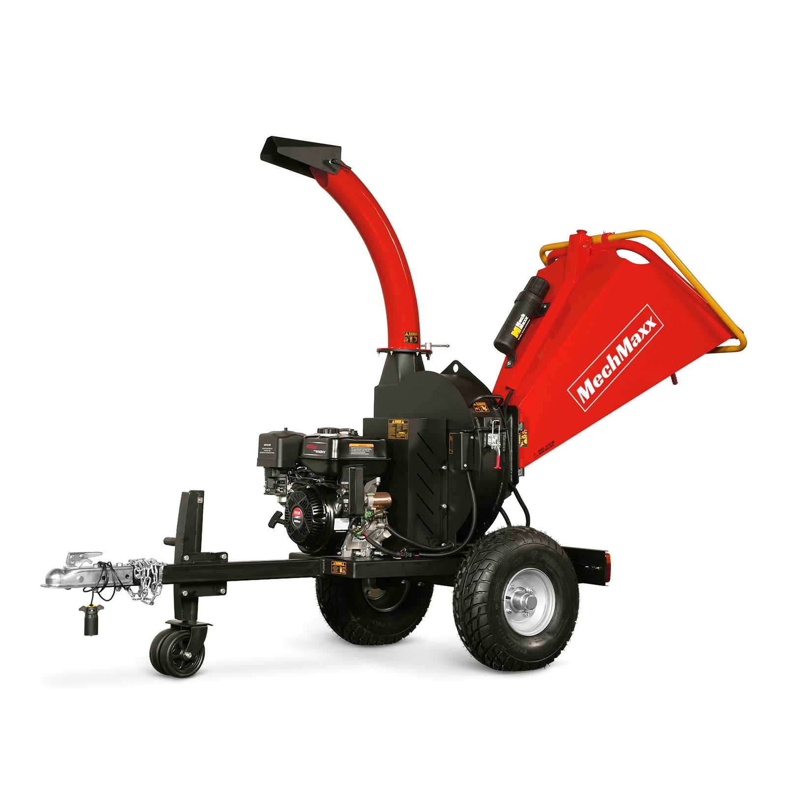 5 inch E-start DUCAR 420cc 15hp Gasoline Engine Powered Disc Wood Chipper with Taillight , P4205