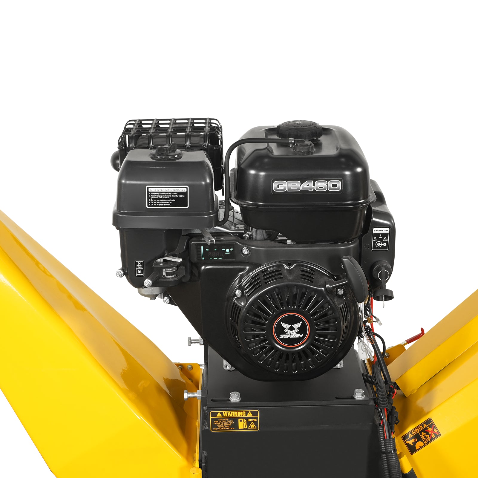 6 inch E-start ZONSEN 459cc 15hp Gasoline Engine Powered Drum Wood Chipper,  P4206