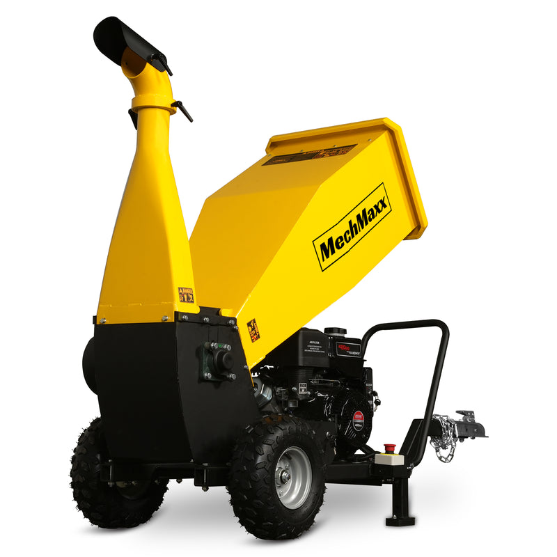 5 inch E-stat Ducar 420cc 16hp Gasoline Engine Powered Drum Wood Chipper with Towbar; Model PGS1500