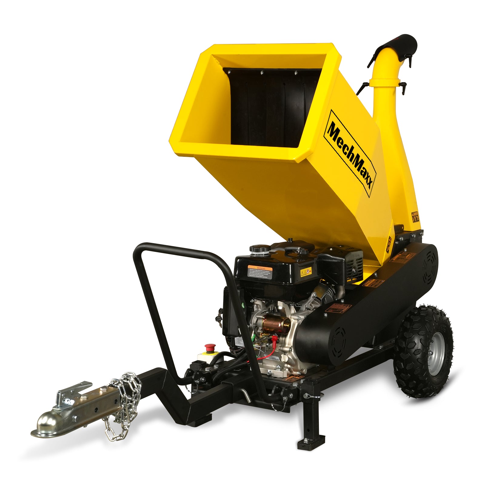 5 inch E-start DUCAR 420cc 15hp Gasoline Engine Powered Drum Wood Chipper with Towbar , PGS1500